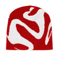RednWhite Swirl Beanie