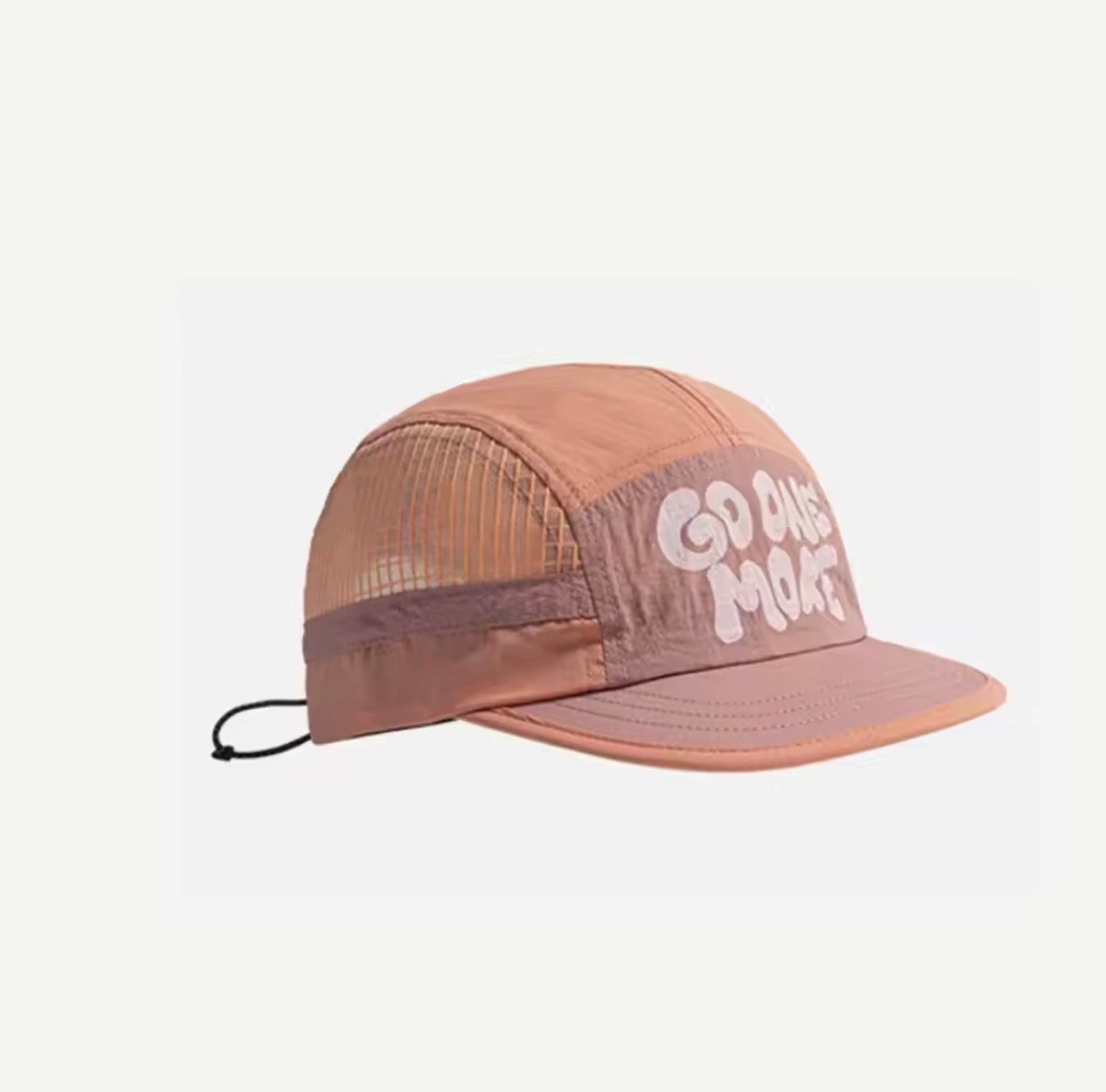 “GO ONE MORE” Short Brim Hat (Peach)