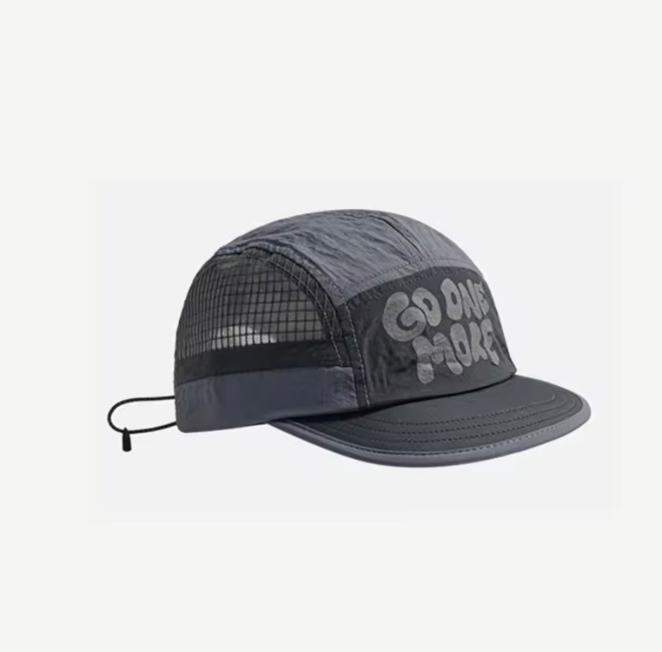 “GO ONE MORE” Short Brim Hat (Black)